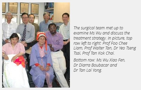 surgery was a success  - ms xiao fen and the surgical team